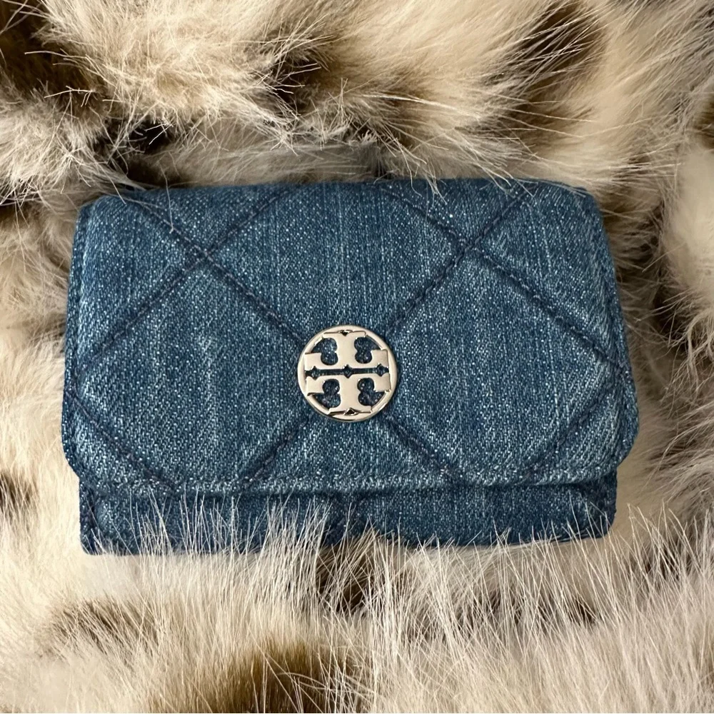 NWT | Tory Burch Willa Denim Card Case Wallet - Picture 8 of 8